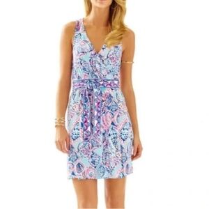 Lilly Pulitzer Blue and Pink Sleeveless Sundress